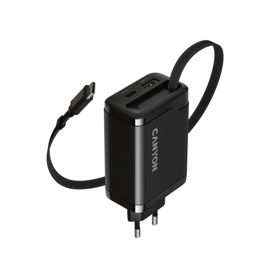 CANYON Power Adapter OnCharge 65RC 3*USB/USB-C USB Type-A, USB Type C, USB Type C, 65 W