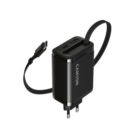 CANYON Адаптер питания OnCharge 65RC 3*USB/USB-C USB Тип A, USB Тип C, USB Тип C, 65 Вт