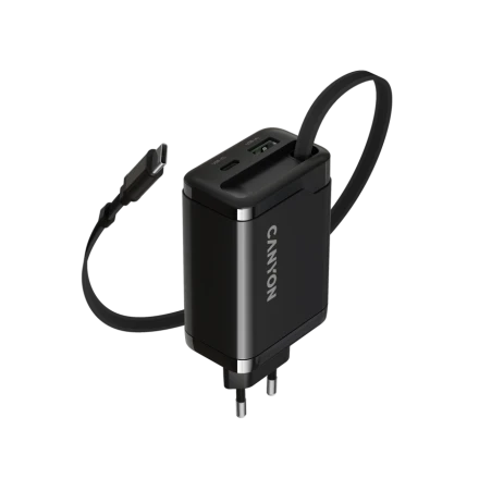 CANYON Power Adapter OnCharge 65RC 3*USB/USB-C USB Type-A, USB Type C, USB Type C, 65 W