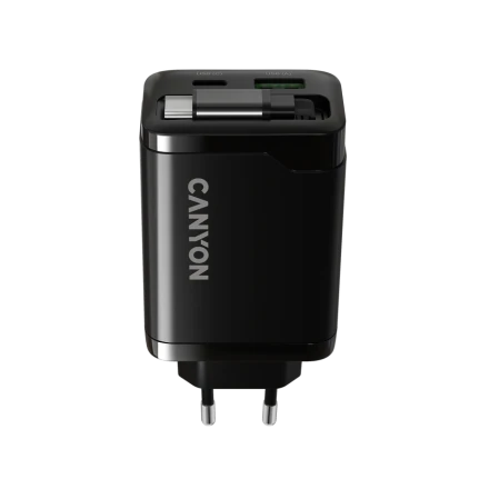 CANYON Power Adapter OnCharge 65RC 3*USB/USB-C USB Type-A, USB Type C, USB Type C, 65 W
