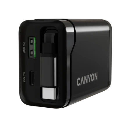 CANYON Power Adapter OnCharge 65RC 3*USB/USB-C USB Type-A, USB Type C, USB Type C, 65 W
