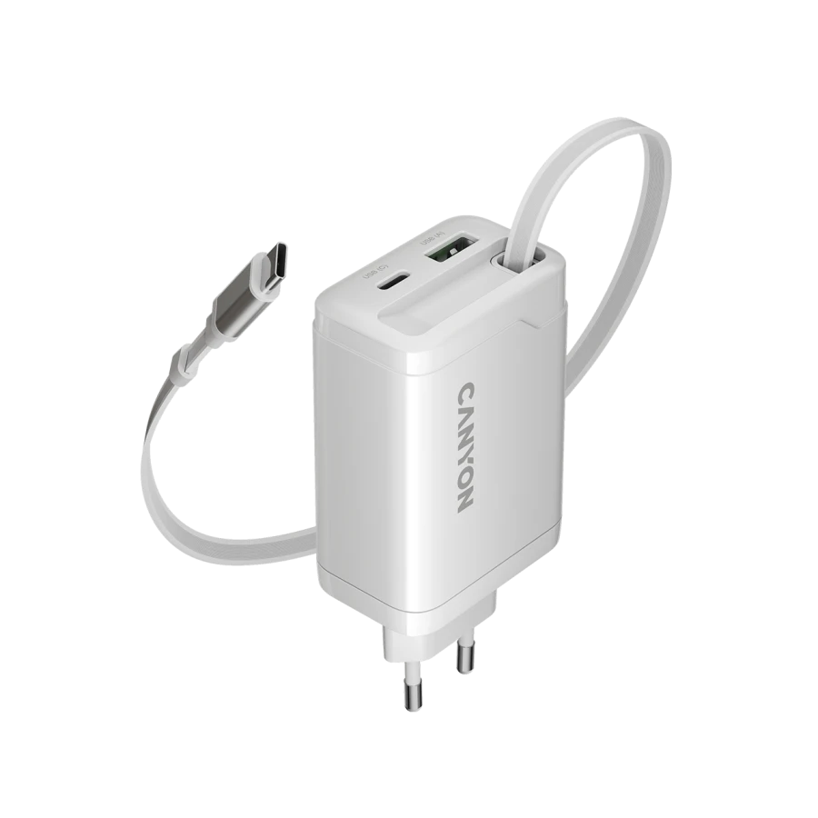 CANYON Power Adapter OnCharge 65RC 3*USB/USB-C USB Type-A, USB Type C, USB Type C, 65 W