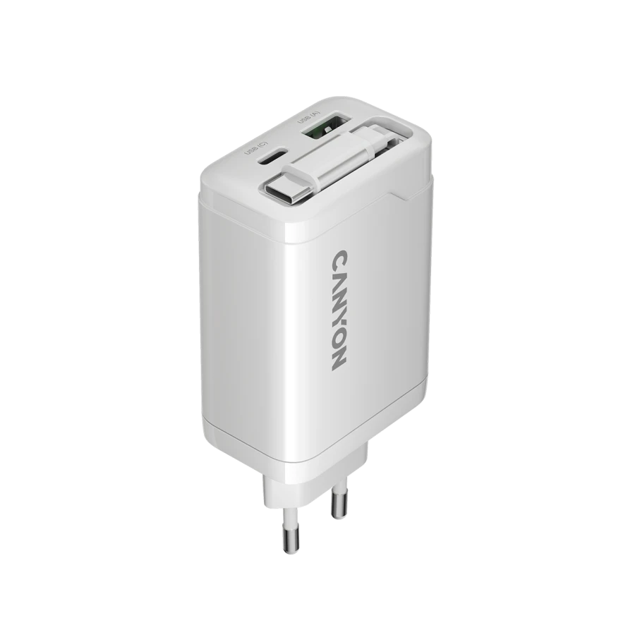 CANYON Power Adapter OnCharge 65RC 3*USB/USB-C USB Type-A, USB Type C, USB Type C, 65 W