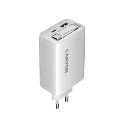CANYON Power Adapter OnCharge 65RC 3*USB/USB-C USB Type-A, USB Type C, USB Type C, 65 W