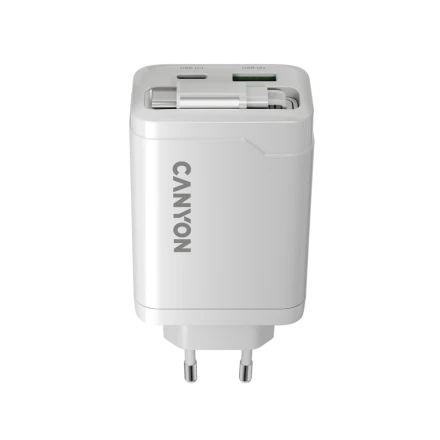 CANYON Power Adapter OnCharge 65RC 3*USB/USB-C USB Type-A, USB Type C, USB Type C, 65 W