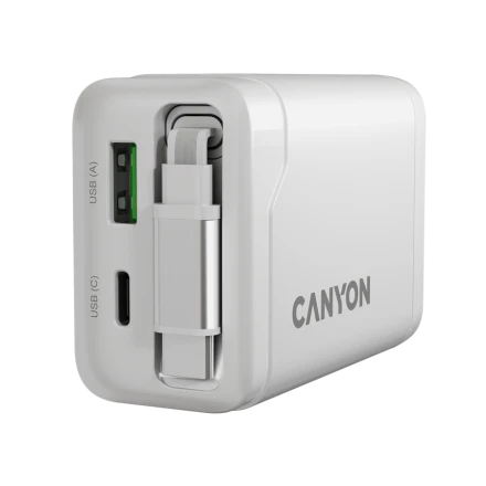 CANYON Power Adapter OnCharge 65RC 3*USB/USB-C USB Type-A, USB Type C, USB Type C, 65 W