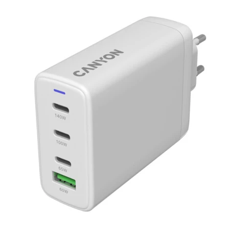 CANYON Power Adapter CU140ACC 4*USB/USB-C 3*USB Type C, USB Type-A, 150 W