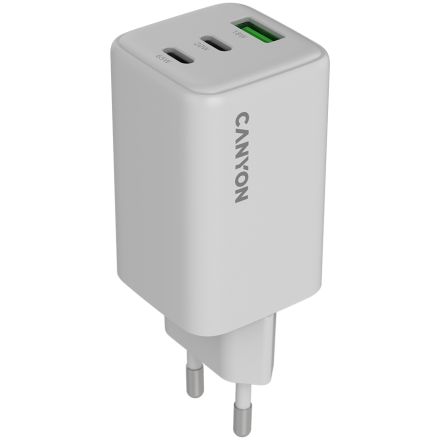 CANYON Адаптер питания 3*USB/USB-C 2*USB Тип C, USB Тип A, 65 Вт