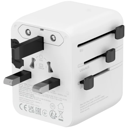 CANYON Power Adapter 3*USB/USB-C 2*USB Type C, USB Type-A, 20 W
