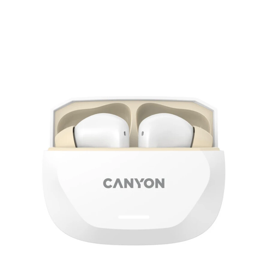 CANYON TWS-7 Wireless Headset, White/Beige