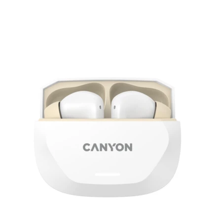 CANYON TWS-7 Wireless Headset, White/Beige