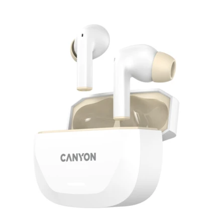CANYON TWS-7 Wireless Headset, White/Beige