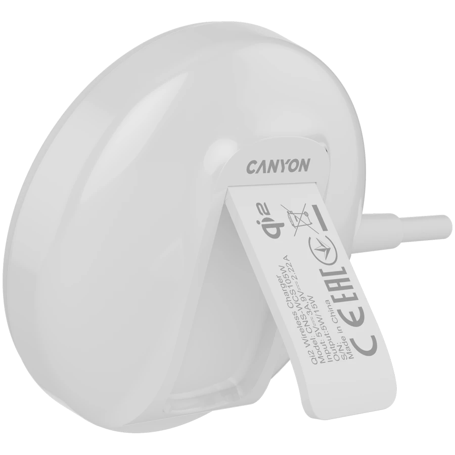 CANYON WS-105 Wireless Charger (1.5m), 15 W, White