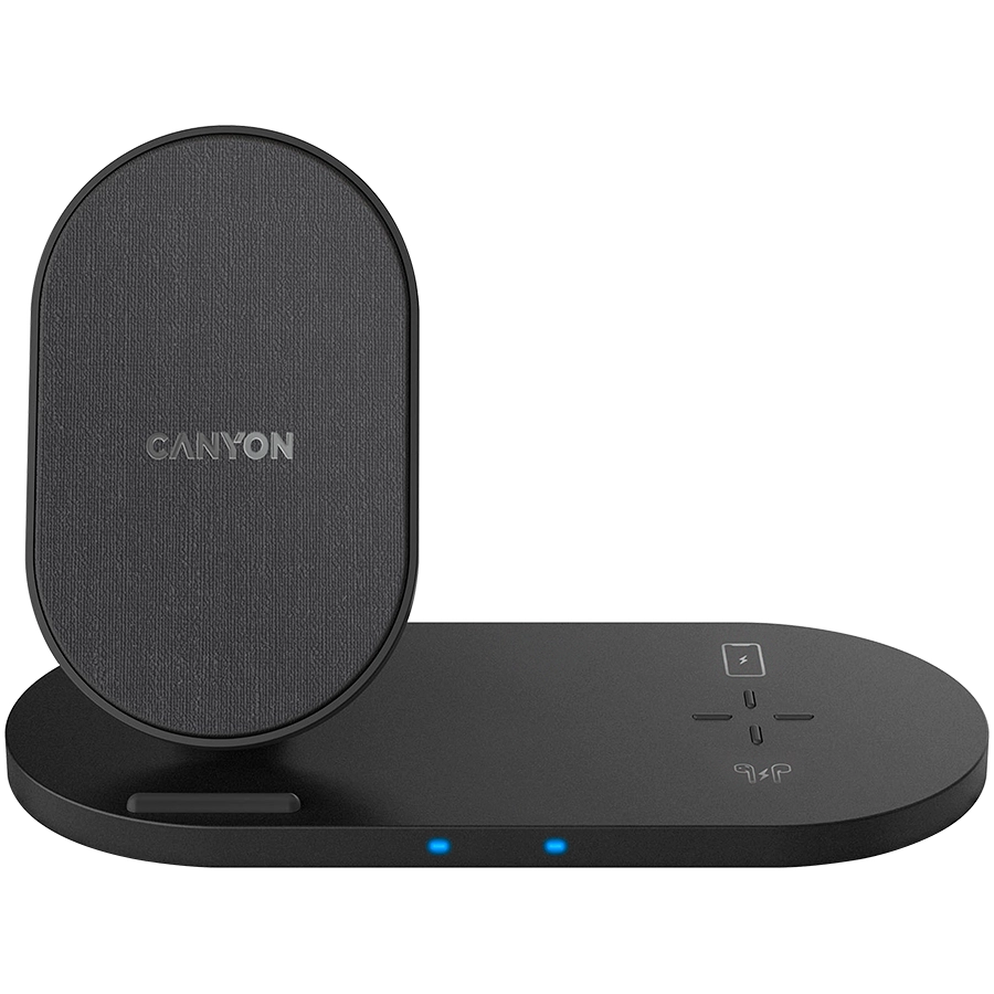 CANYON wireless charger WS-202 10W 2in1 Black купить в Минске с доставкой  по Беларуси, выгодные цены на Беcпроводные зарядки в интернет магазине  техники Breezy