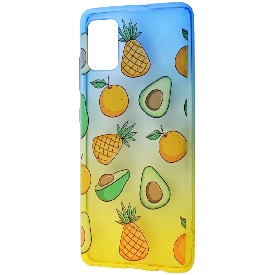 Чехол WAVE Sweet & Acid для Samsung Galaxy A51, Синий/Желтый