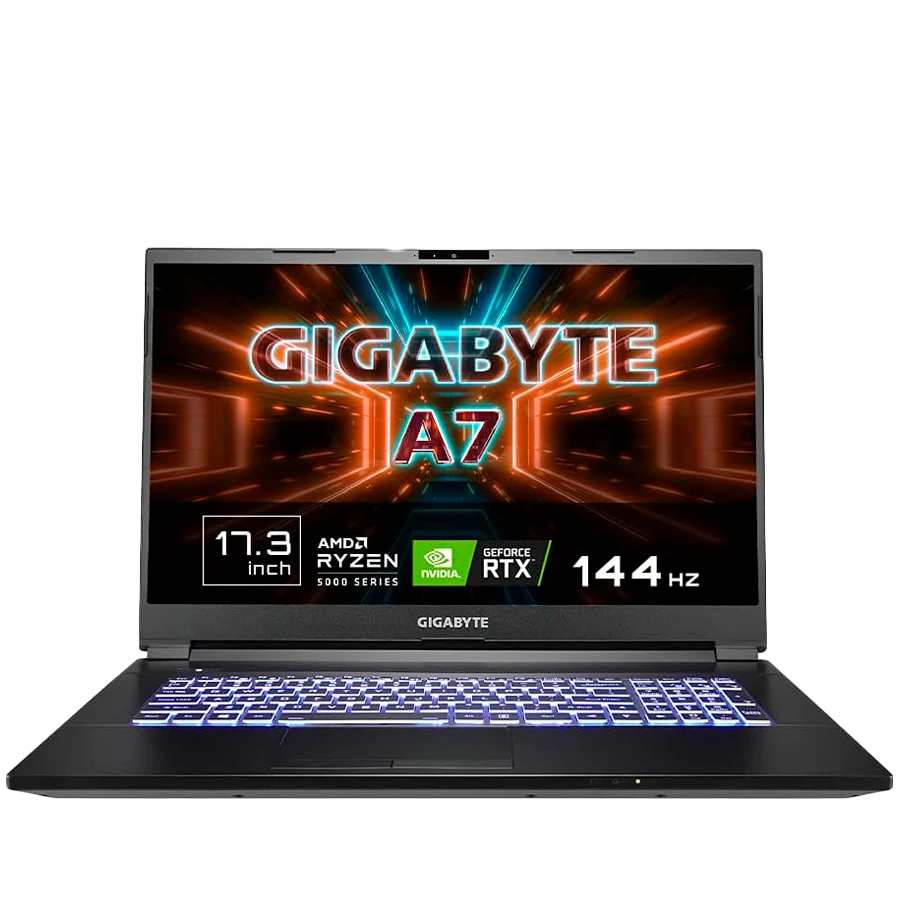 GIGABYTE A7 K1 17.3" 1920x1080, AMD Ryzen 7 5800H, 8 GB / 1 TB SSD, Black