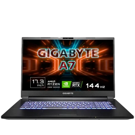 GIGABYTE A7 K1 17.3" 1920x1080, AMD Ryzen 7 5800H, 8 GB / 1 TB SSD, Black