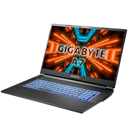 GIGABYTE A7 K1 17.3" 1920x1080, AMD Ryzen 7 5800H, 8 GB / 1 TB SSD, Black