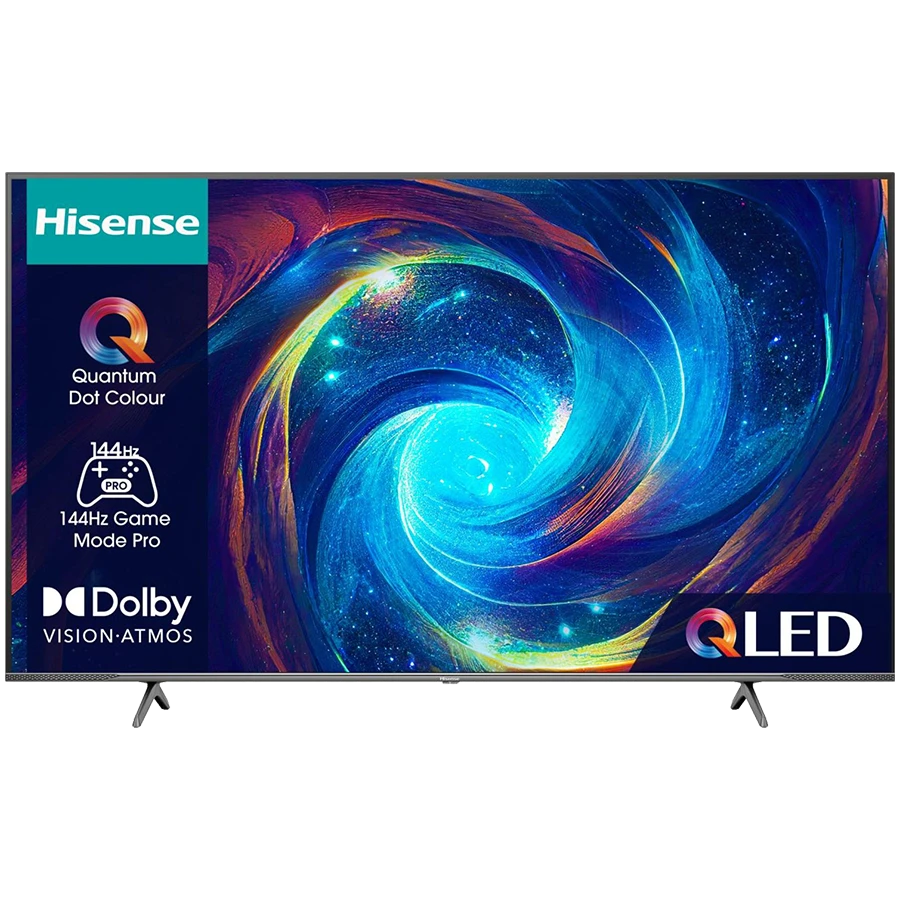 HISENSE TV QLED, 65", [Direct LED/QLED/AMD FreeSync Premium/Dolby Vision/VRR Technology], Black (65E7KQ PRO)