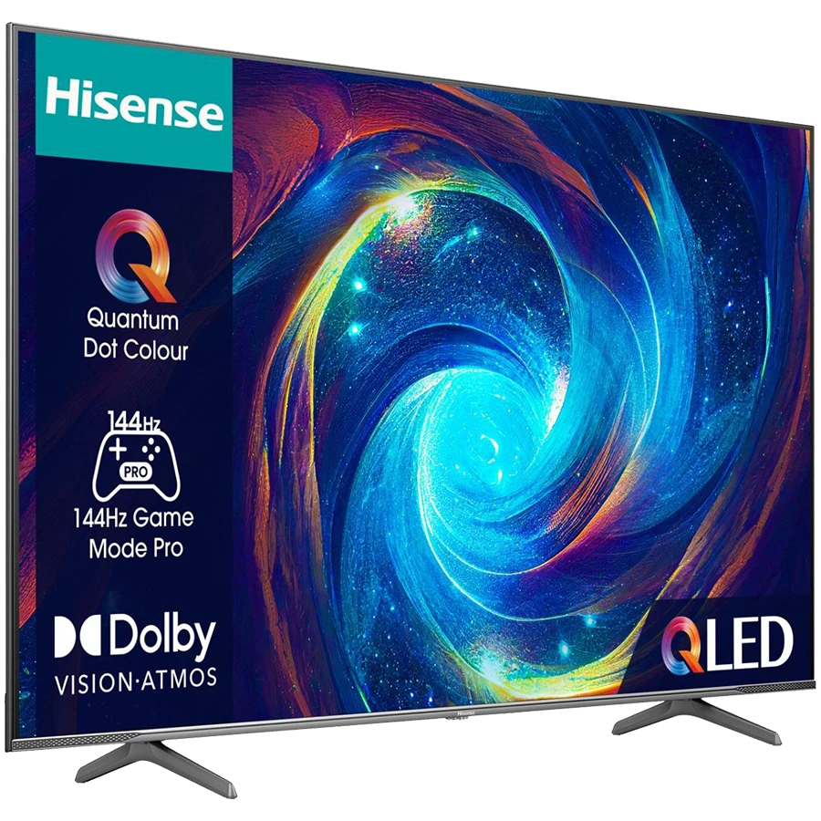 HISENSE TV QLED, 65", [Direct LED/QLED/AMD FreeSync Premium/Dolby Vision/VRR Technology], Black (65E7KQ PRO)