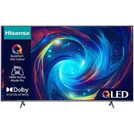HISENSE TV QLED, 65", [Direct LED/QLED/AMD FreeSync Premium/Dolby Vision/VRR Technology], Black (65E7KQ PRO)