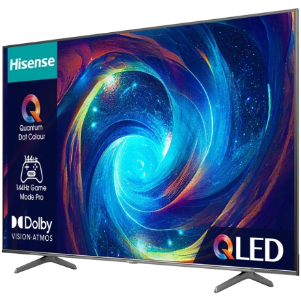 HISENSE TV QLED, 65", [Direct LED/QLED/AMD FreeSync Premium/Dolby Vision/VRR Technology], Black (65E7KQ PRO)