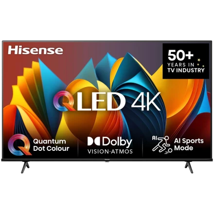 HISENSE TV QLED, 65", UHD 4K, Black (65E7NQ)