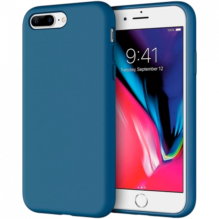 Чехол Силиконовый для iPhone 7 Plus, Тёмно-синий