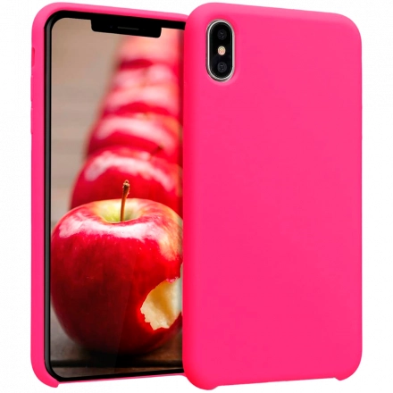 Чехол Силиконовый для iPhone Xs Max, Розовый