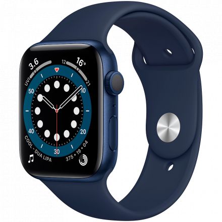 Apple Watch Series 6 GPS, 44mm, Синій, Deep Navy Sport Band в Горішніх Плавнях