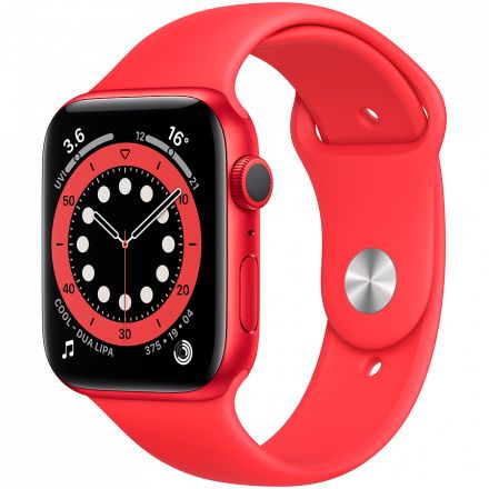 Apple Watch Series 6 GPS, 44mm, Червоний, Red Sport Band в Житомирі