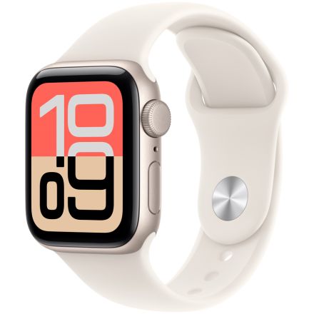 Apple Watch SE GPS Gen.3, 40мм, Starlight, Спортивный ремешок Starlight, S/M