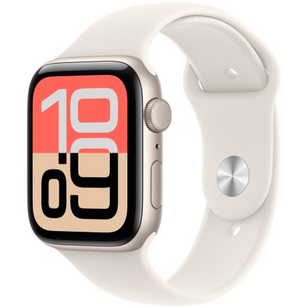 Apple Watch SE GPS Gen.3, 44мм, Starlight, Спортивный ремешок Starlight, S/M