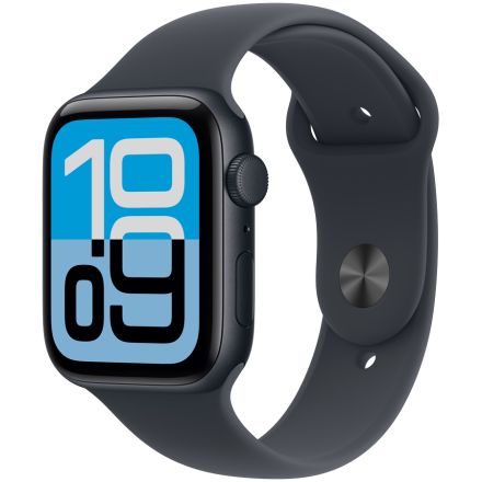 Apple Watch SE GPS Gen.3, 44мм, Тёмная ночь, Спортивный ремешок цвета «тёмная ночь», M/L