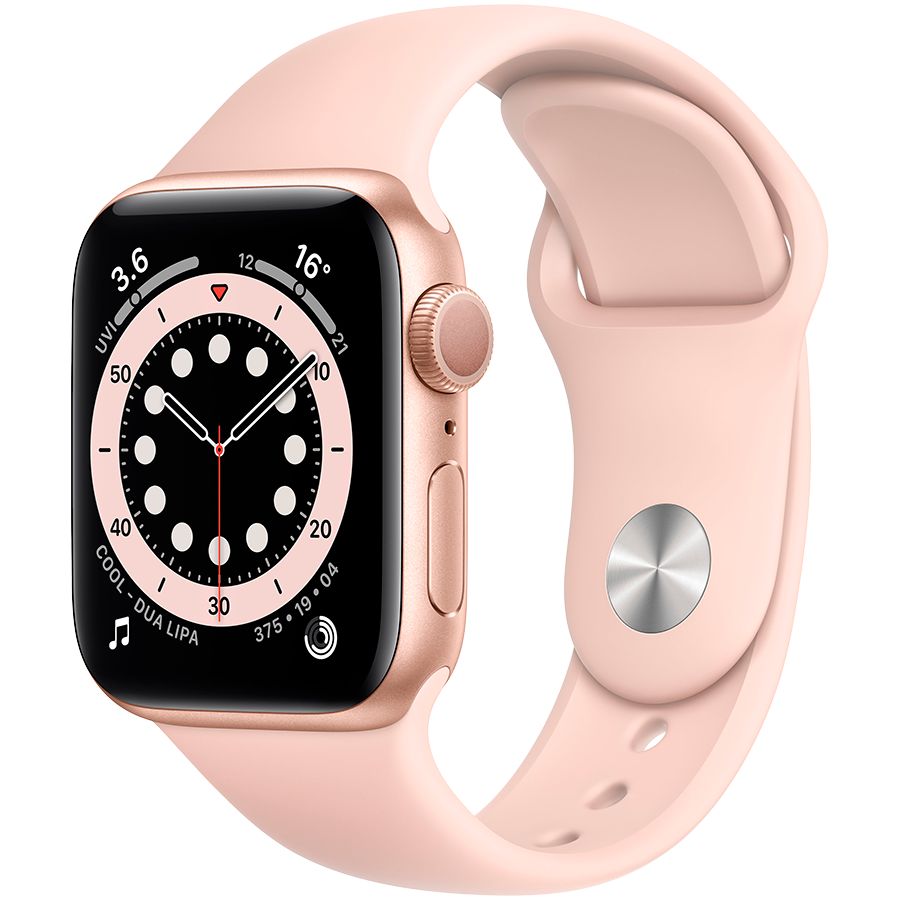 Купити Apple Watch Series 6 GPS, 40mm, Gold, Спортивний ремінець