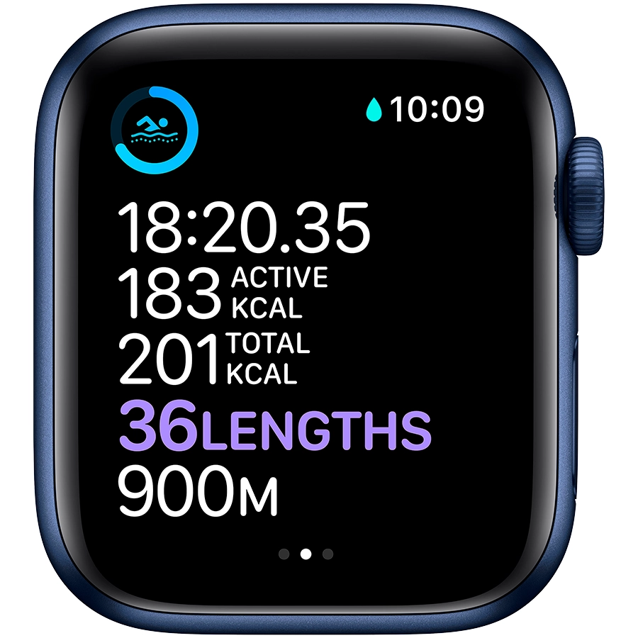Apple Watch Series 6 GPS, 40мм, Синий, Спортивный ремешок цвета «тёмный ультрамарин»