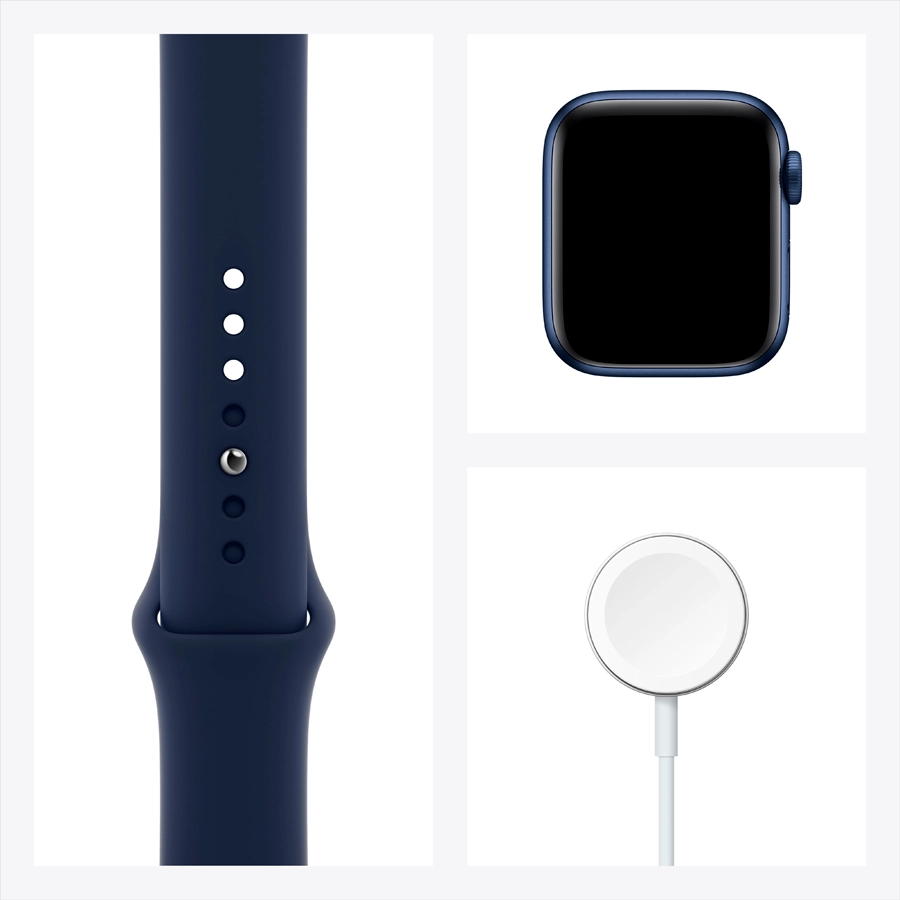 Apple Watch Series 6 GPS, 40мм, Синий, Спортивный ремешок цвета «тёмный ультрамарин»