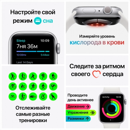 Apple Watch Series 6 GPS, 40мм, Синий, Спортивный ремешок цвета «тёмный ультрамарин»