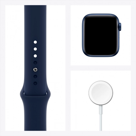 Apple Watch Series 6 GPS, 40мм, Синий, Спортивный ремешок цвета «тёмный ультрамарин»