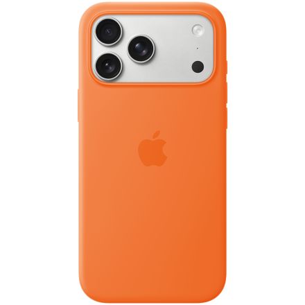 Чехол Apple силиконовый with MagSafe с MagSafe для iPhone 17 Pro Max, Оранжевый