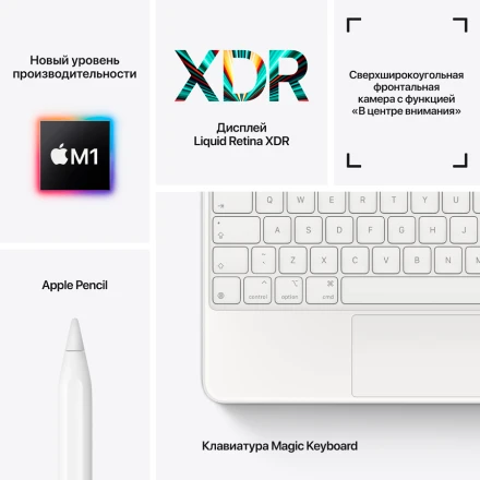 iPad Pro 12.9 (5th Gen), 128 ГБ, Wi-Fi+4G, Серебристый