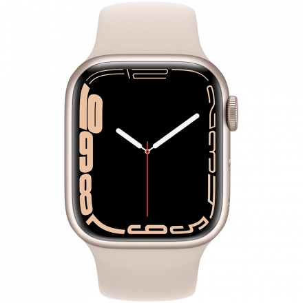 Apple Watch Series 7 GPS, 41мм, Сияющая звезда, Спортивный ремешок цвета «сияющая звезда»
