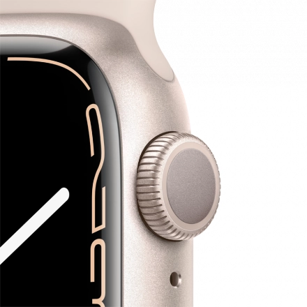 Apple Watch Series 7 GPS, 41мм, Сияющая звезда, Спортивный ремешок цвета «сияющая звезда»