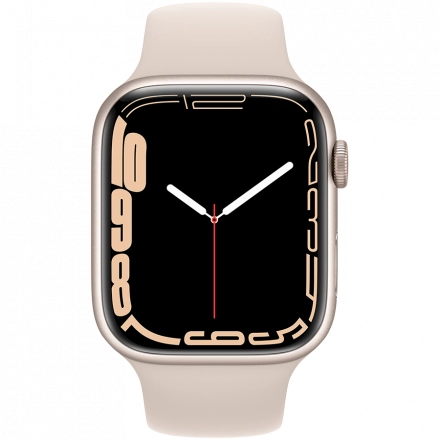 Apple Watch Series 7 GPS, 45мм, Сияющая звезда, Спортивный ремешок цвета «сияющая звезда»