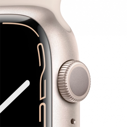 Apple Watch Series 7 GPS, 45мм, Сияющая звезда, Спортивный ремешок цвета «сияющая звезда»