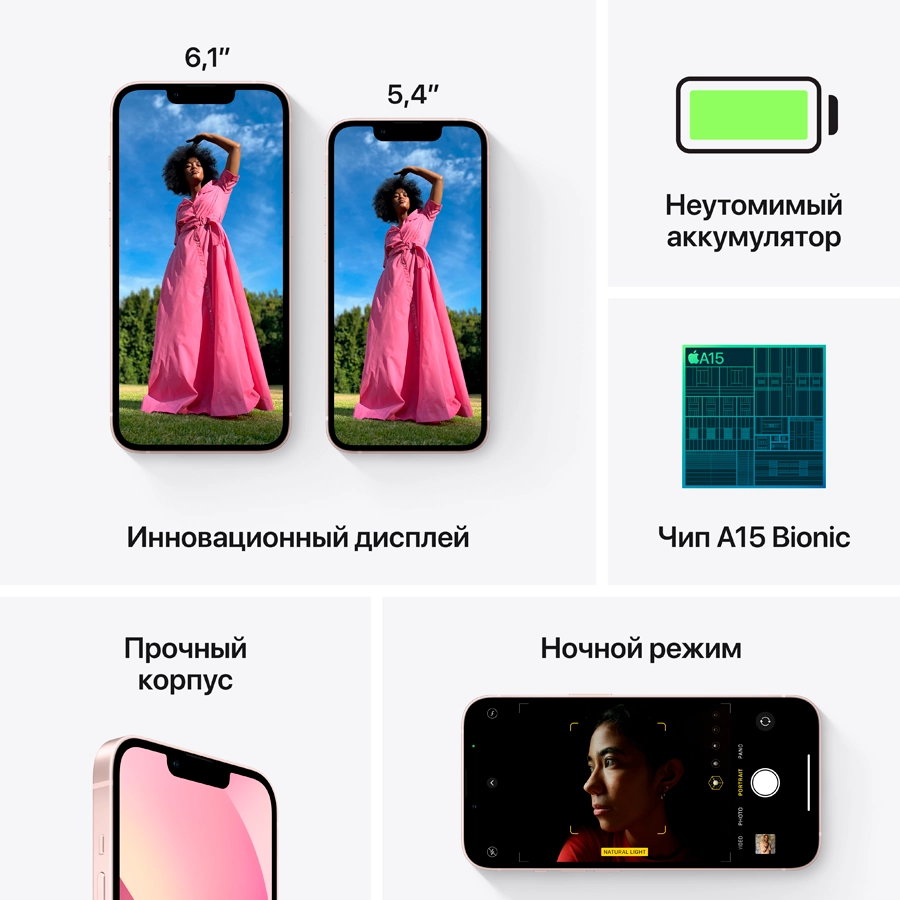 Купить Apple iPhone 13 mini 256 ГБ Розовый