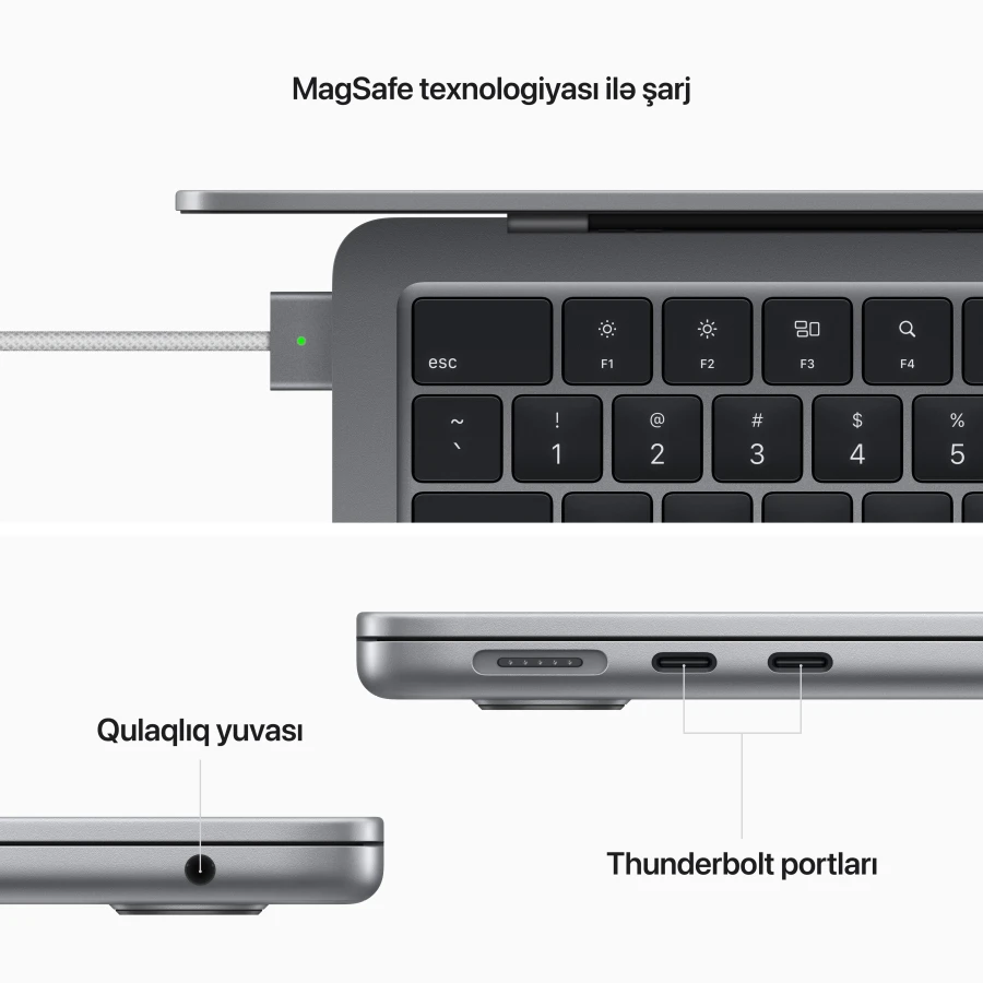 MacBook Air 13.6" Apple M2 (8C CPU/8C GPU), 8 GB, 256 GB, Space Gray