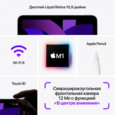 iPad Air 5, 64 ГБ, Wi-Fi, Синий