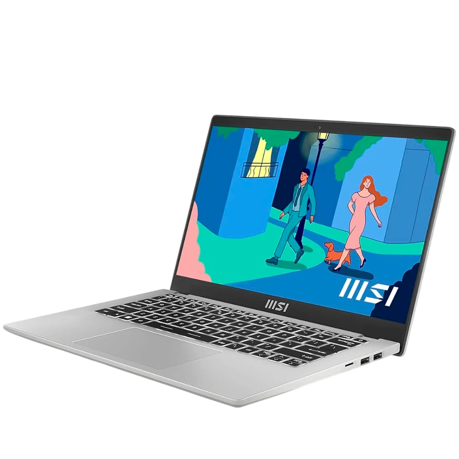 MSI Modern, 14", Intel Core i7 1255U 12th generation, Intel Iris Xe Graphics, 16 GB, Silver / 512GB SSD
