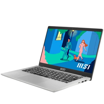 MSI Modern, 14", Intel Core i7 1255U 12th generation, Intel Iris Xe Graphics, 16 GB, Silver / 512GB SSD